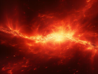 Fototapeta na wymiar A cosmic burst of Solar Storm Red. AI Generation.