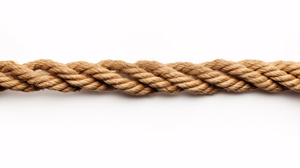 A rope is situated against a white backdrop.
