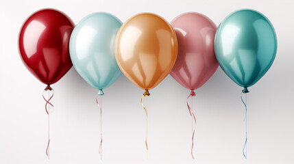 Multicoloured helium balloons, an ideal decoration for Birthdays, weddings or festivals.