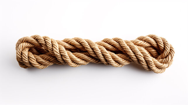 Rope isolated against a pale backdrop.