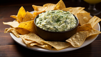 Gourmet Spinach and Artichoke Dip with Tortilla Chips