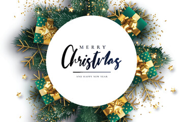 realistic christmas background with beautiful ornaments vector design illustration