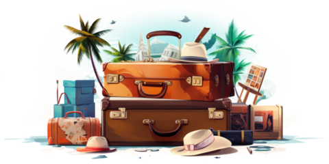 Tourism Agency Management concept on Transparent Background