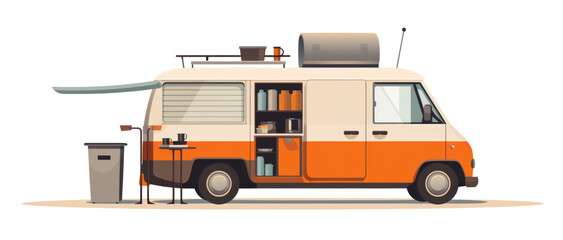 Mobile Outdoor Kitchen in Stylish Camper Van