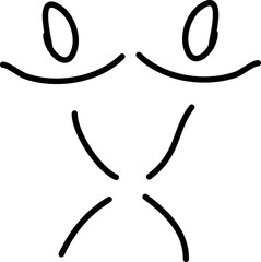 zwei Menschen figuren ( Tanzen/Freude)	
