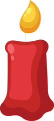Candle light illustration with white background