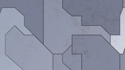 Fototapeta premium Metallic Sci-Fi Panels Spaceship hull. Futuristic geometric pattern and texture. Technology concept.
