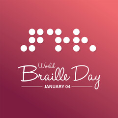 World Braille Day. January 4. Holiday concept. Banner, poster, card, background design.