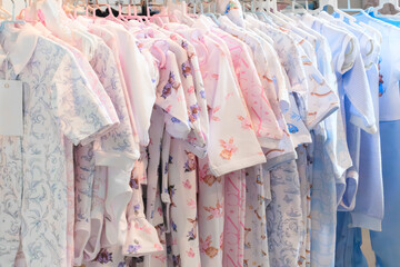 clothing for children and teenagers in children's clothing stores. clothes for children and teenagers in the store