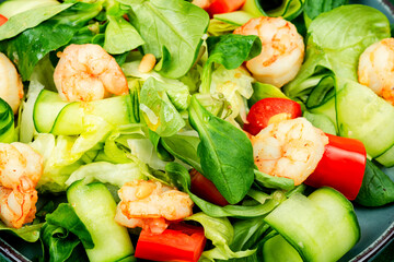 Shrimp salad green.