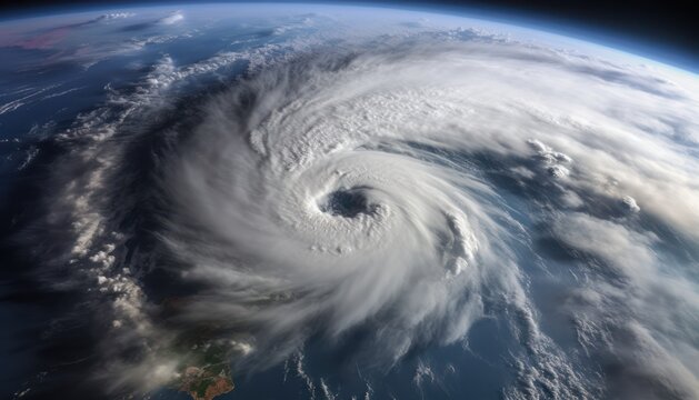 Satellite View of a Majestic Hurricane Unleashing its Power on Earth