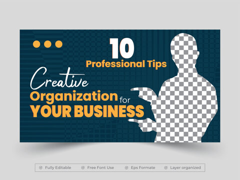 Creative business social media youtube thumbnail design