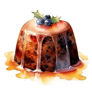 christmas cake with berries