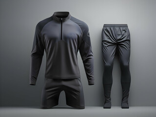 Body builder man fitness suit mockup, 3D man fitness suit mockup presentation, male gym and sport suit mockup, ai generated photo