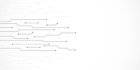 Obraz premium Circuit board texture with communication technology concept. Creative illustration