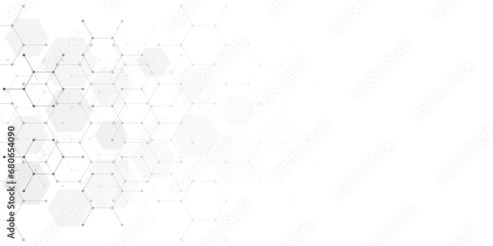 Poster Abstract design element with geometric background of hexagons shape pattern