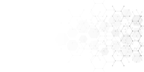 Abstract design element with geometric background of hexagons shape pattern