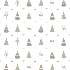 Simple Christmas Trees and Triangles Pattern