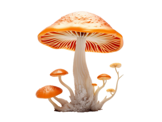 mushroom, isolated, transparent background, fungi, edible, organic, natural, fungus, cutout, ecology