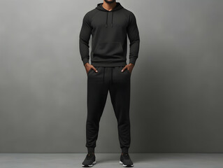 Body builder man fitness suit mockup, 3D man fitness suit mockup presentation, male gym and sport suit mockup, ai generated photo