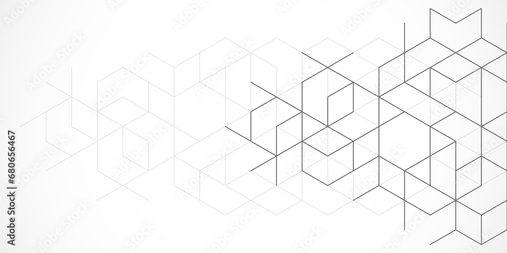 Aufkleber Abstract design element with geometric background of hexagons shape pattern