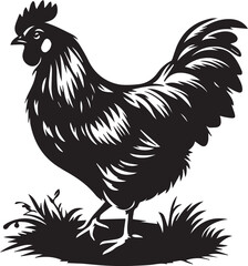 Chicken Silhouettes Chicken EPS Vector Chicken Clipart