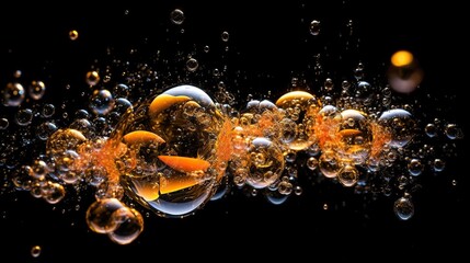 Foam from soap bubbles on a black background. 3d rendering - obrazy, fototapety, plakaty