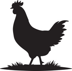 Chicken Silhouettes Chicken EPS Vector Chicken Clipart