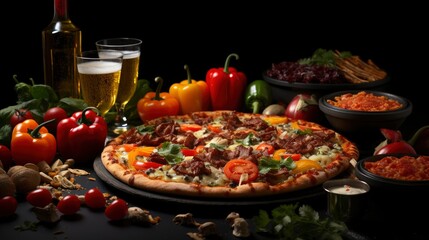 Black Background Wooden Pizza Board, Background Images, Hd Wallpapers, Background Image