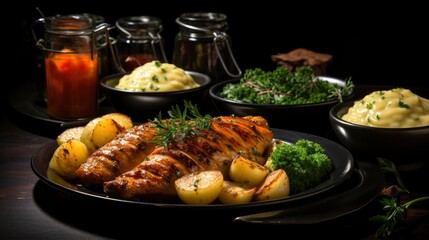 Collage Food Dishes Variety Vegetables Chicken, Background Images, Hd Wallpapers, Background Image