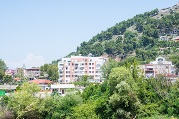 Obraz premium View over the city of Berat in Albania