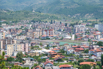 Fototapeta na wymiar View over the city of Berat in Albania