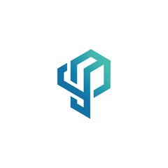 Initial Letter P Logo Vector Design 
