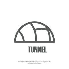 tunnel tent outline icon, pixel perfect for web and mobile app, vector icon design