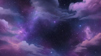 Fototapeta premium Abstract starlight and pink and purple clouds stardust