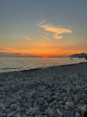 Obraz premium Sunset, Agios Gordios, Corfu, Greece
