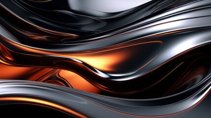 Abstract 3d design, chrome background