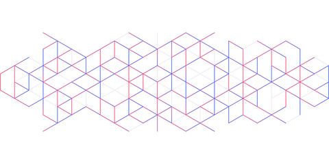 Abstract geometric background with isometric blocks, polygon shape pattern