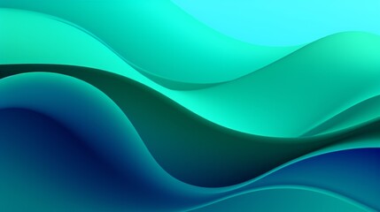 Fototapeta premium Green-Blue Wave Background