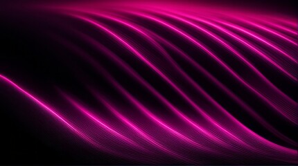 Naklejka premium Pink purple glowing grainy gradient abstract wave on black background noise texture effect
