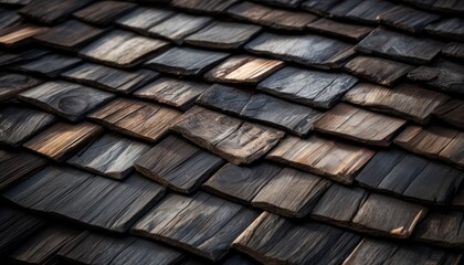 A Detailed Look at a Rustic Wooden Plank Roof