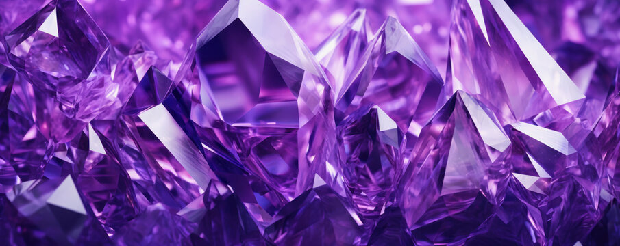 illustration of an amethyst background banner
