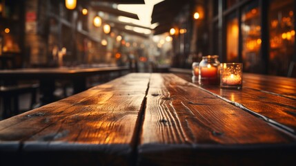 Empty Wooden Table Front Abstract Blurred, Background Images, Hd Wallpapers, Background Image - obrazy, fototapety, plakaty