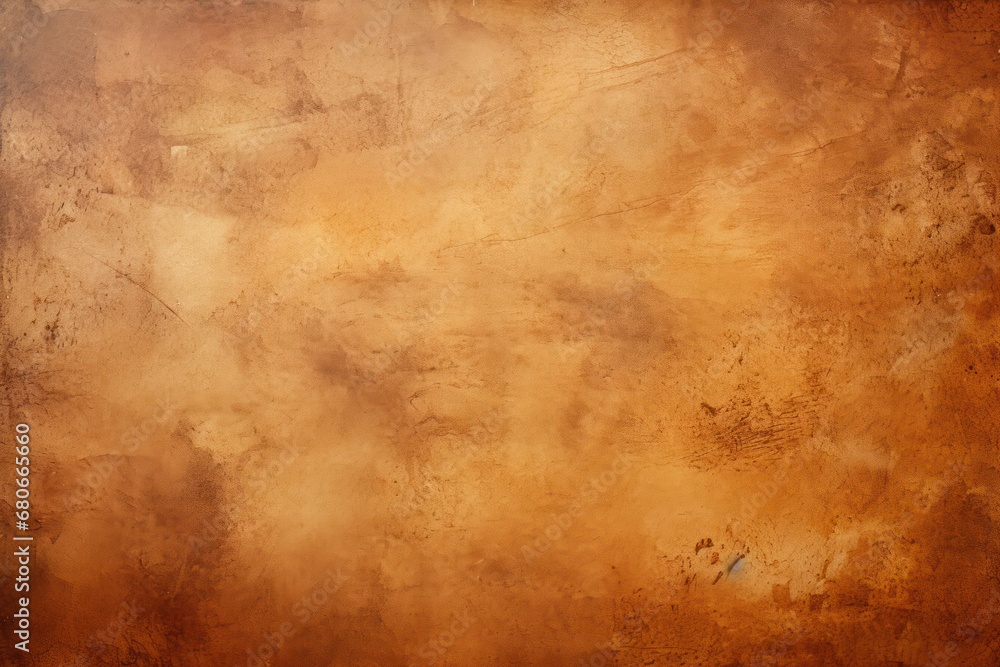 Poster a grungy brown wall with a clock on the top of it and a clock on the bottom of the wall.