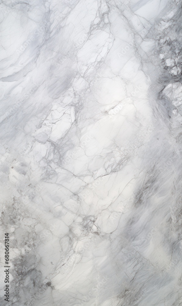 Poster a close up of a marbled surface with a black and white clock in the middle of the picture and a blac