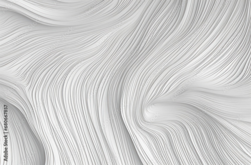 Poster a close up view of a white surface with wavy lines on the top and bottom of the surface, as well as 