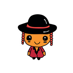 funny Jew in a hat, caricature
