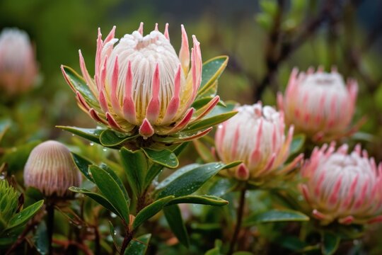 Colorful of Protea flowers. Protea. Spring Flowers. Spring Bouquet. Springtime Concept. Mothers day concept.
