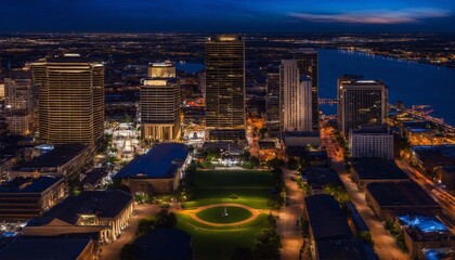 Fototapeta premium a city at night 