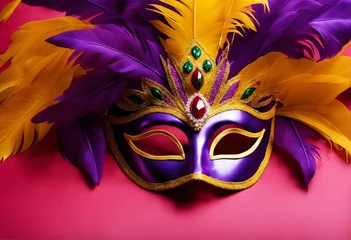 Keuken spatwand met foto picture of a colourful mask - for carneval and celebration related topics © Random_Mentalist